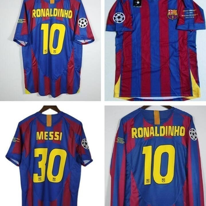 Áo đấu Barcelona 05 / 06 Retro Sân nhà dài tay-FG001