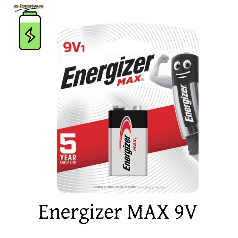 Pin Energizer 9V Energizer Max 9V EN522 Pin Alkaline thích hợp cho cảnh báo khói