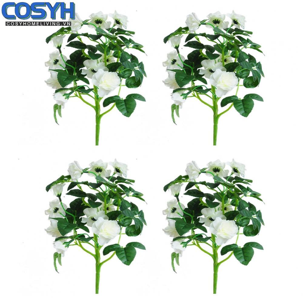 <cosyh>Artificial Flower Bouquet Internal Wire Support Silk-like Fabric Petals