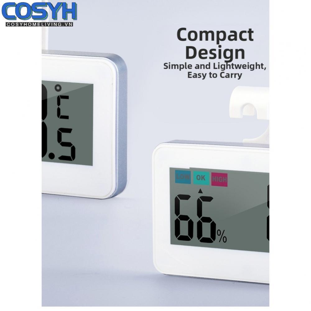 <cosyh>Mini Digital Thermometer for Fridge with Clear LCD and Multiple Mounting Options