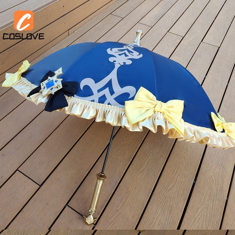 Hàng sẵn có Genshin Impact Navia Cosplay Dù Đạo Cụ Trang Trí Chống Nước Mặt Trời Biig Dù 8 Xương Đạo