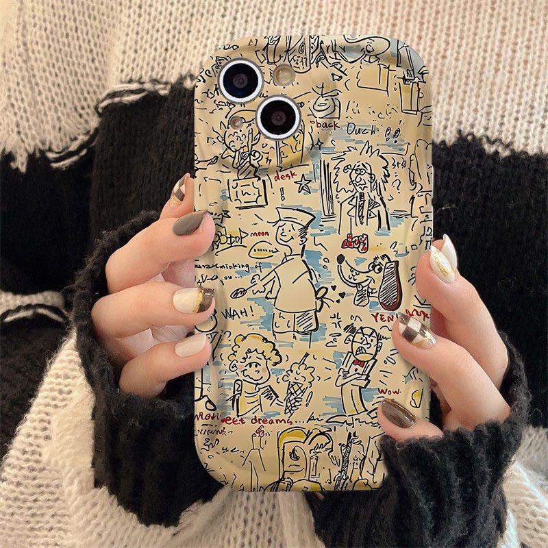 Ốp Lưng Doodle Hoạt Hình Samsung S25fe S24 S23fe S21fe S20fe S24 S25 S22 S23 S26 M15 M14 M54 M34 F34