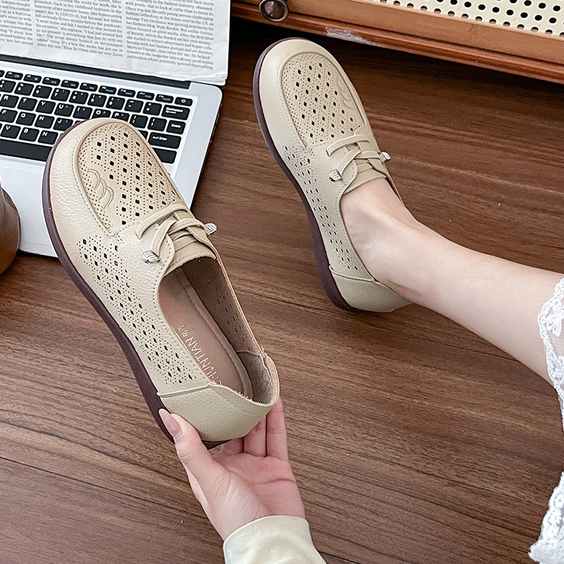 Slip On Giày Đế Cao Su Cho Nữ Giày Da Nữ Giày Nữ Loafer Thời Trang