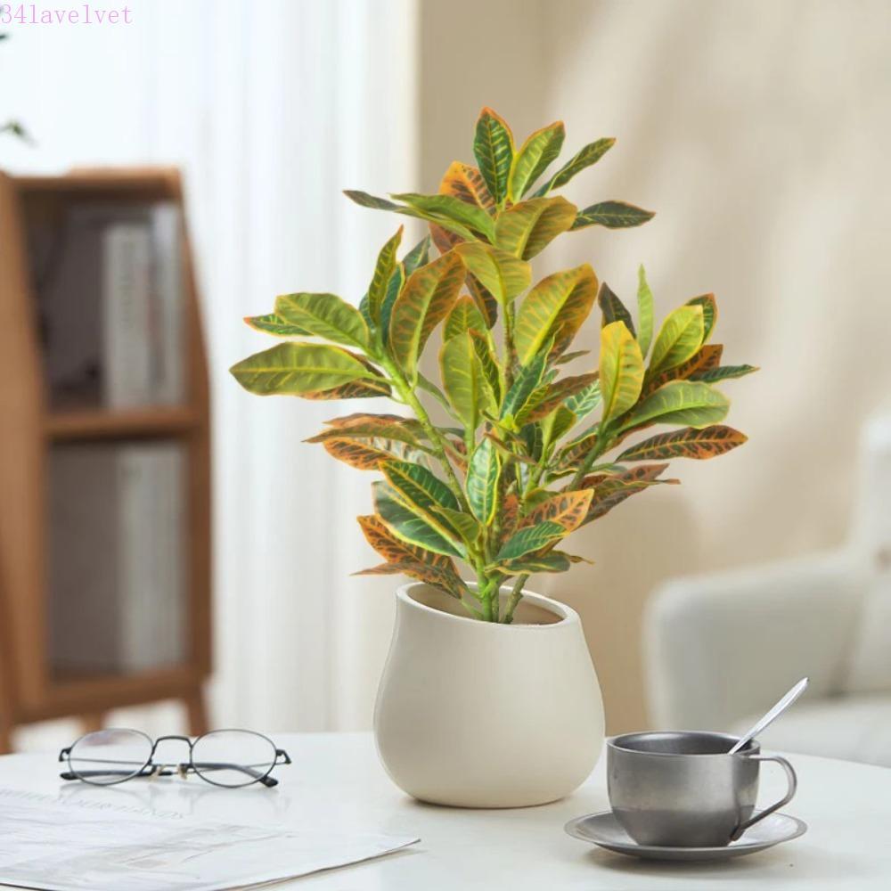 Cây Ficus nhân tạo LAVELVET, Cây Banyan nhiệt đới giống như thật, Cây mô phỏng 35 lá Lớn Cây Ficus G