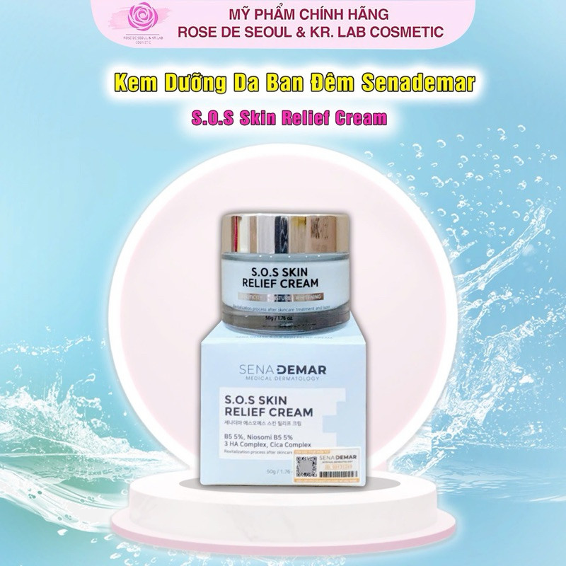 Kem dưỡng sena demar s.o.s skin relief cream giúp phục hồi, dưỡng ẩm, trắng da, 50g 2028 kem sos sen