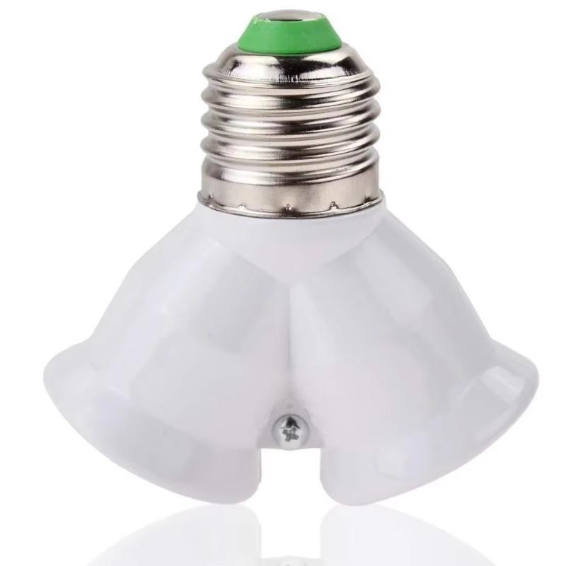 Screw E27 LED Base Light Lamp Bulb Socket E27 To 2-E27 Splitter Adapter Lamp Holder E27 Socket Bulb 