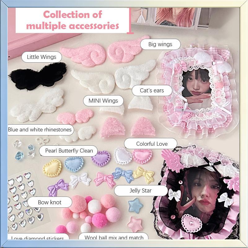 Any2Get5% tắt 10 Chiếc Hoạt Hình Dễ Thương Cánh Nơ Ngôi Sao Thẻ Trang Trí Ngọt Ngào DIY Handmade Kẹp
