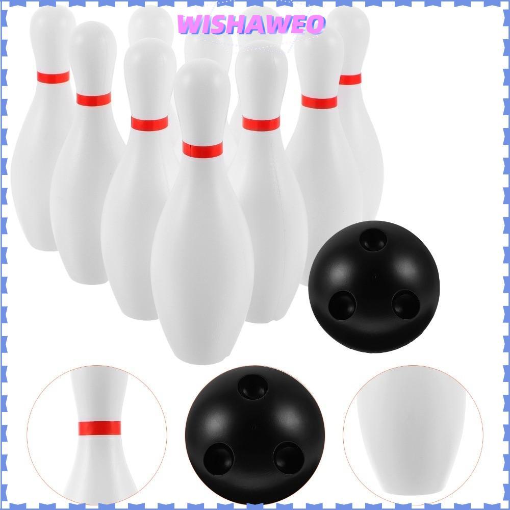 Bộ đồ chơi bowling WISHAWEO, Trò chơi bowling vui nhộn màu trắng, Bộ bowling bằng nhựa Đồ chơi tương