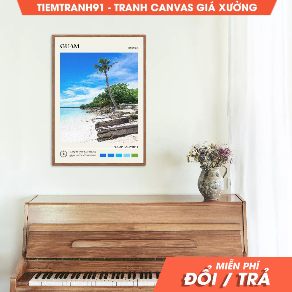 Tranh treo tường, Oil Paint, Guam Wall Art, Guam Poster, Guam Photo, Guam Wall Decor, Oceania Poster