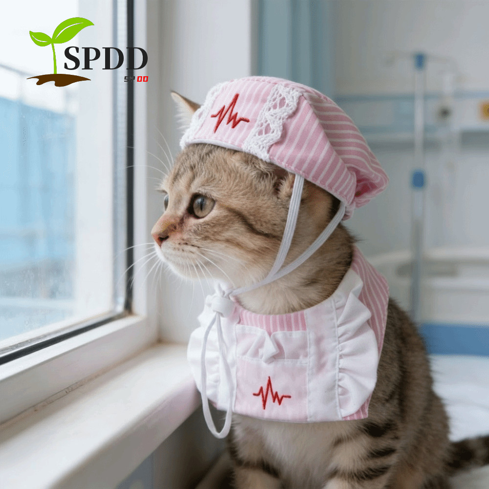 SPDD Cat Nurse Outfit, Đầm Biến Hình Mèo Có Thể Điều Chỉnh Thoáng Khí, Trang Phục Cho Chó Mèo Mũ Y T