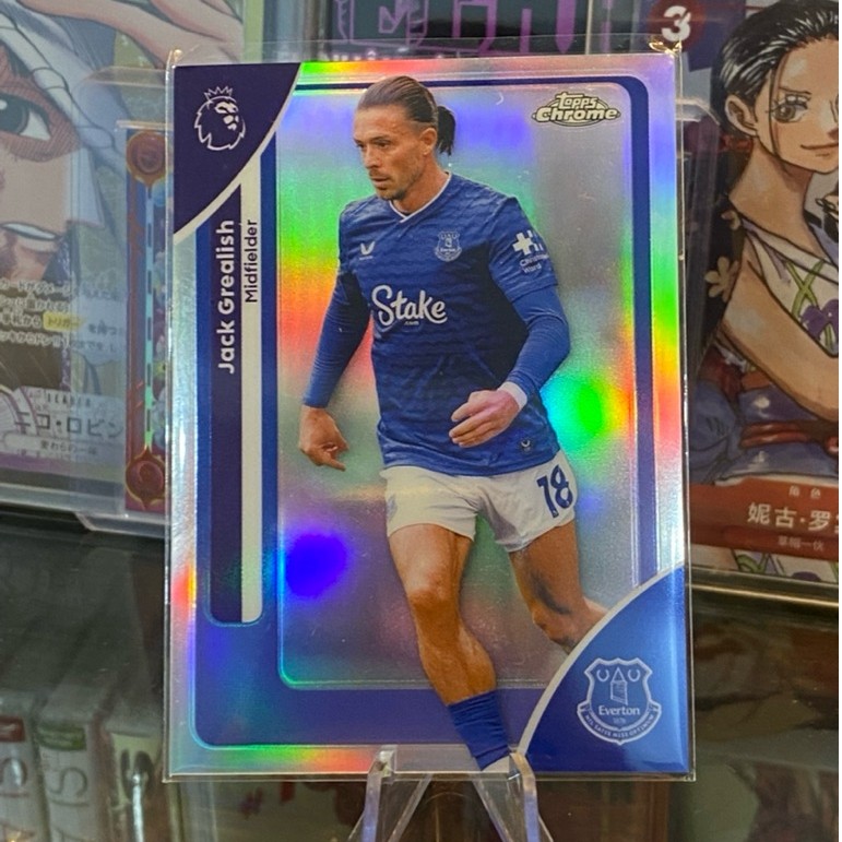 [JACK 100🥔] Thẻ Cầu Thủ Jack Grealish Topps Chrome EPL 2026 Everton Refractor Base Cứng