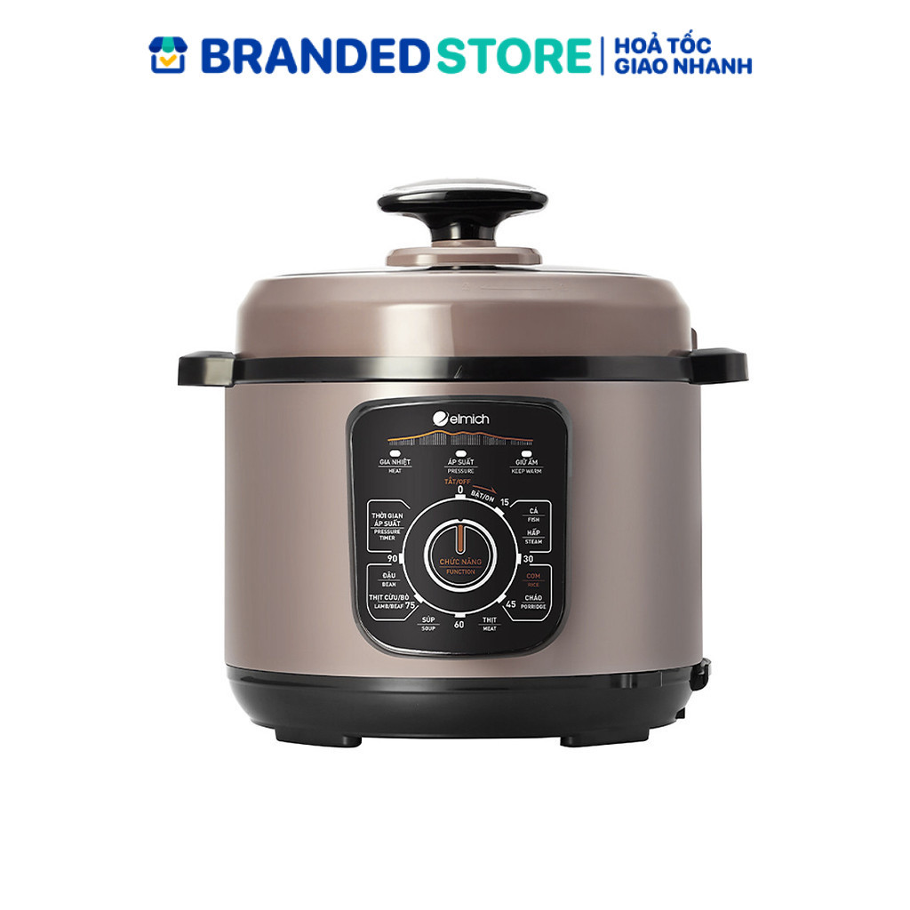Nồi áp suất cơ Elmich 5L PCE-8792, công suất 1000W, dung tích 5L, tuyệt đối an toàn với van xả tự độ
