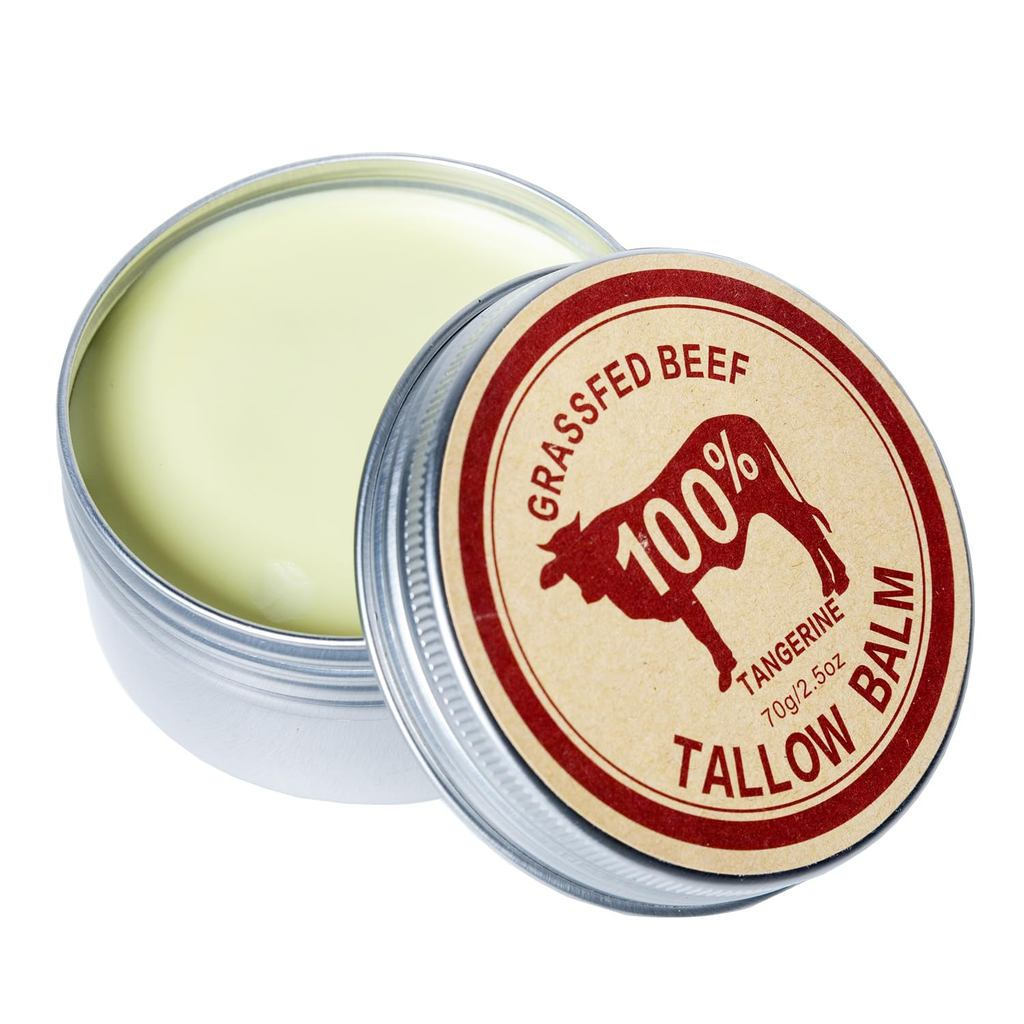 Bò Tallow Balm, Tallow Balm Cỏ Fed Bò Tallow Cho Da (70g/ 2.5oz), Bò Cho Da Toàn Thân XPVC