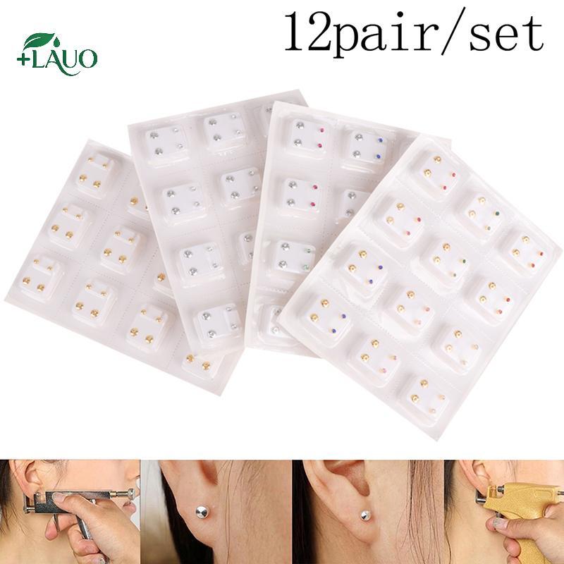 Springevenstar 24 Chiếc Bông Tai Y Tế Dụng Cụ Xuyên Tai Bông Tai Phẫu Thuật Thép Bông Tai Nữ Springe
