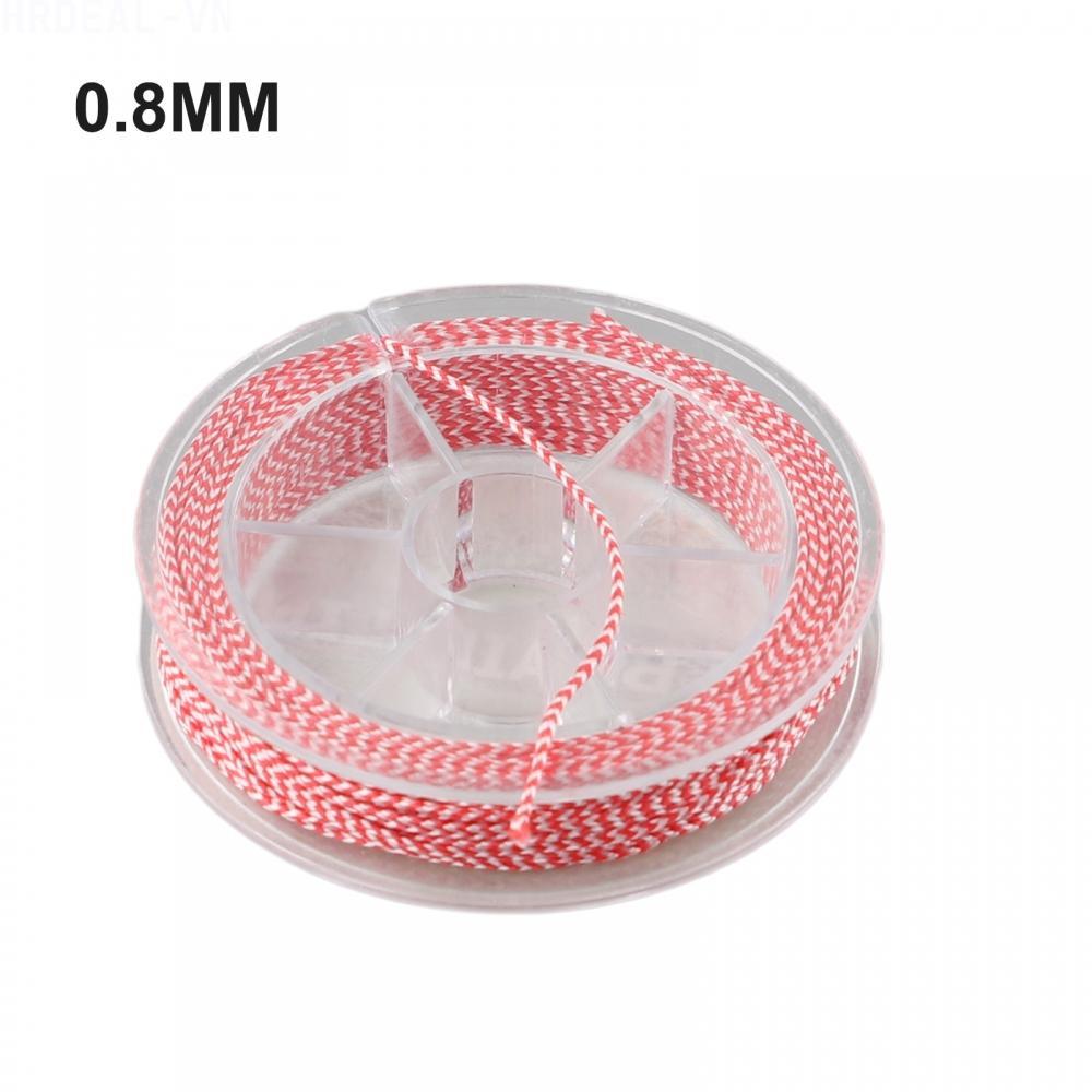 Braided Fishing Line Assist Hook Line PE Red+White Trolling Light Weight