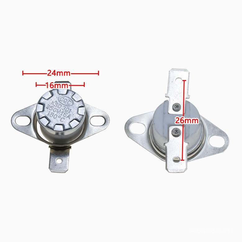 Công tắc điều khiển nhiệt độ KSD301 250V16A Chống khô cháy Bộ điều khiển nhiệt độ Bảo vệ chống sét C