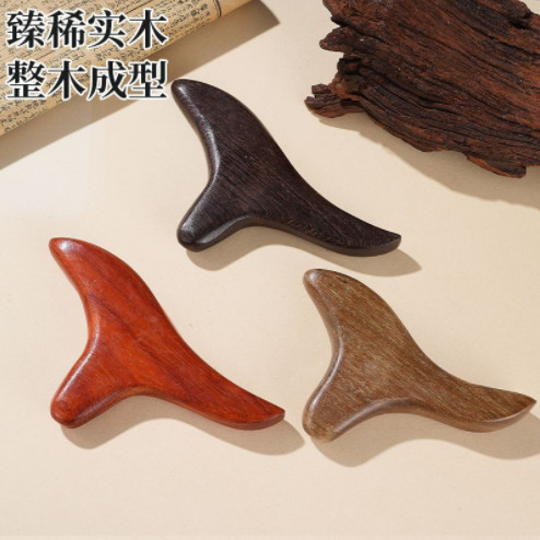 Massage stick, foot gua sha, massage cone, acupressure tool, triangular leg massager remai#Wooden bo