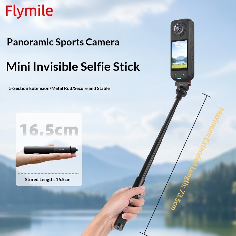 Thích hợp cho DJI OSMO POCKET 4 / Insta360 GO Ultra Selfie Stick Extension Stick Phụ kiện giá đỡ mở 