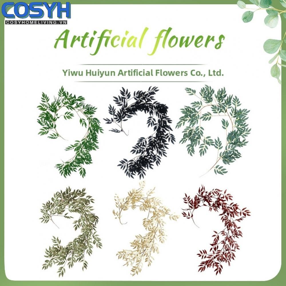 <cosyh>Artificial Willow Vine Leaves for Wedding Arch Outdoor Decoration and Photoshoot
