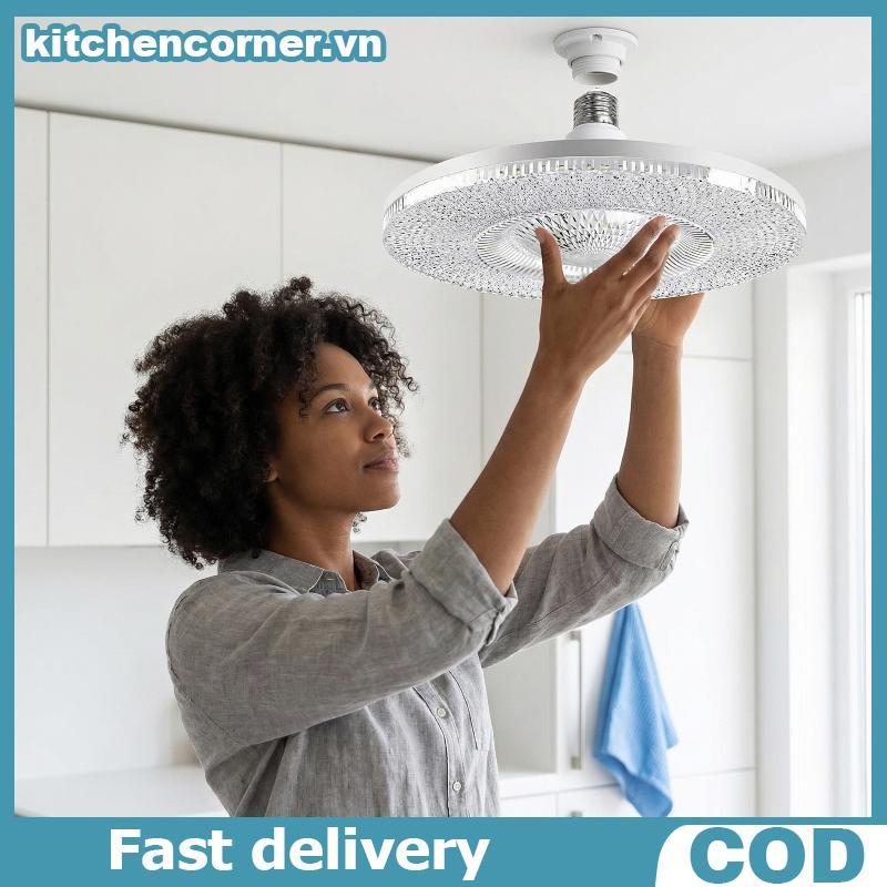 KITNOR 1 Đèn trần LED pha lê UFO, Bóng đèn chùm bảo vệ mắt siêu sáng E27.