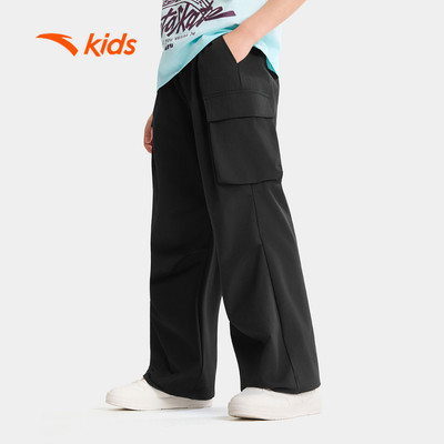 Anta Kids Quần Dài Thể Thao Bé Trai chiều cao 130-170cm Quần túi hộp thể thao trẻ em 3526B7504
