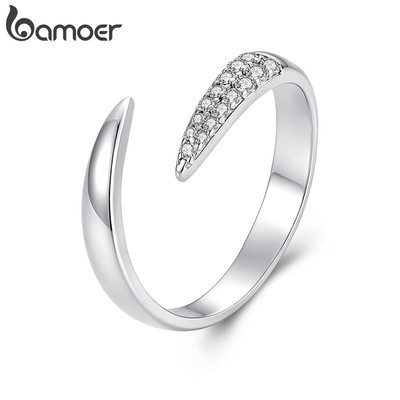 Bamoer Mở Nhẫn Có Thể Điều Chỉnh Kích Thước Trang Sức Kim Loại Cho Nữ Quà Tặng