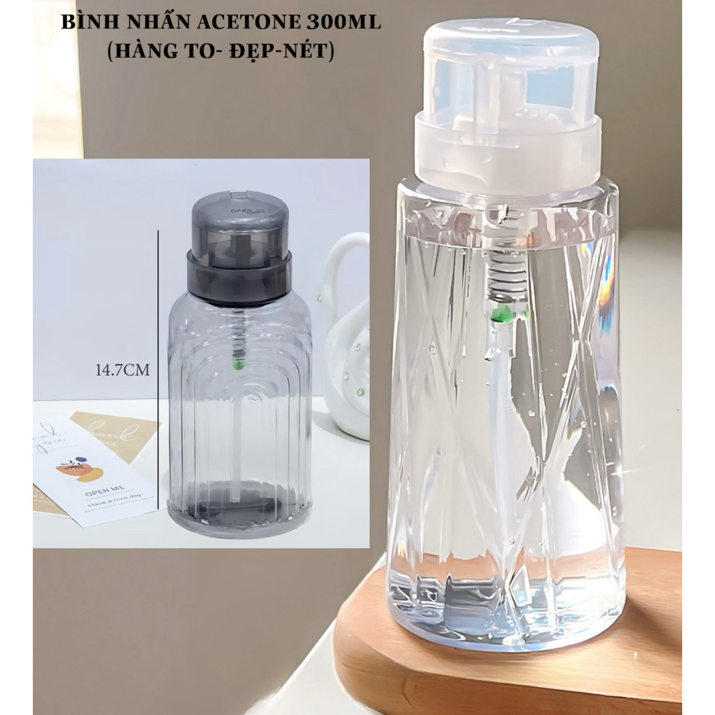Bình đựng nước rửa móng acetone sọc cao cấp nail Ying 2