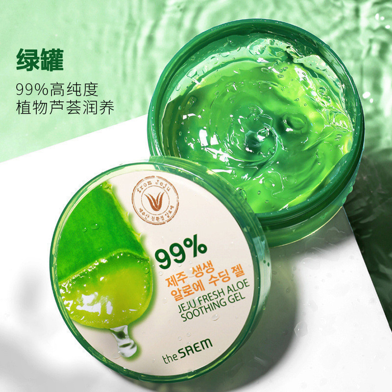 THE SAEM Aloe Vera Gel Jeju Island Fresh Aloe face Vera Dưỡng ẩm và phục hồi da 300G