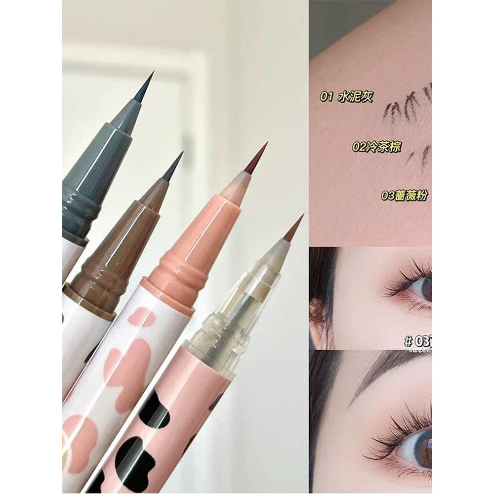 FLORTTE FLORTTE Nằm Silkworm Pen Wow Plug 04 Bút kẻ mắt dạng lỏng siêu mịn Chống thấm nước lâu trôi 
