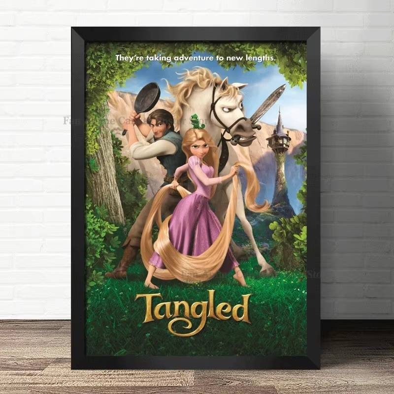 Disney Tangled Rapunzel Fairy Tale No Frame Canvas Wall Art for Kids Room Decor