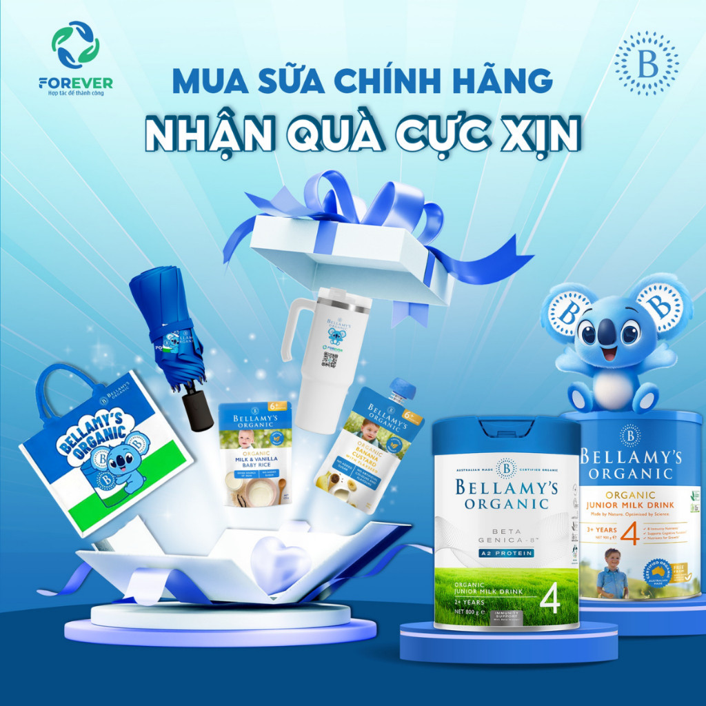 (HÀNG TẶNG KHÔNG BÁN) Sữa Bellamy's Organic, Sữa Bellamy Classic 8HMO