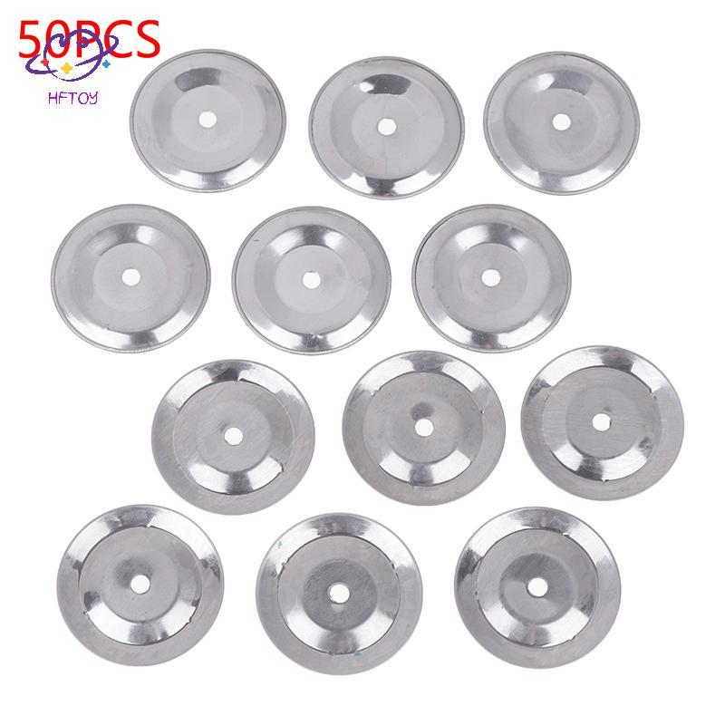 HFTOY 50 Chiếc Vòng Chuông Tambourine Jingle Bell Sắt Cho Chuông Tay Nhà Thờ Trống Snare Tambourine 