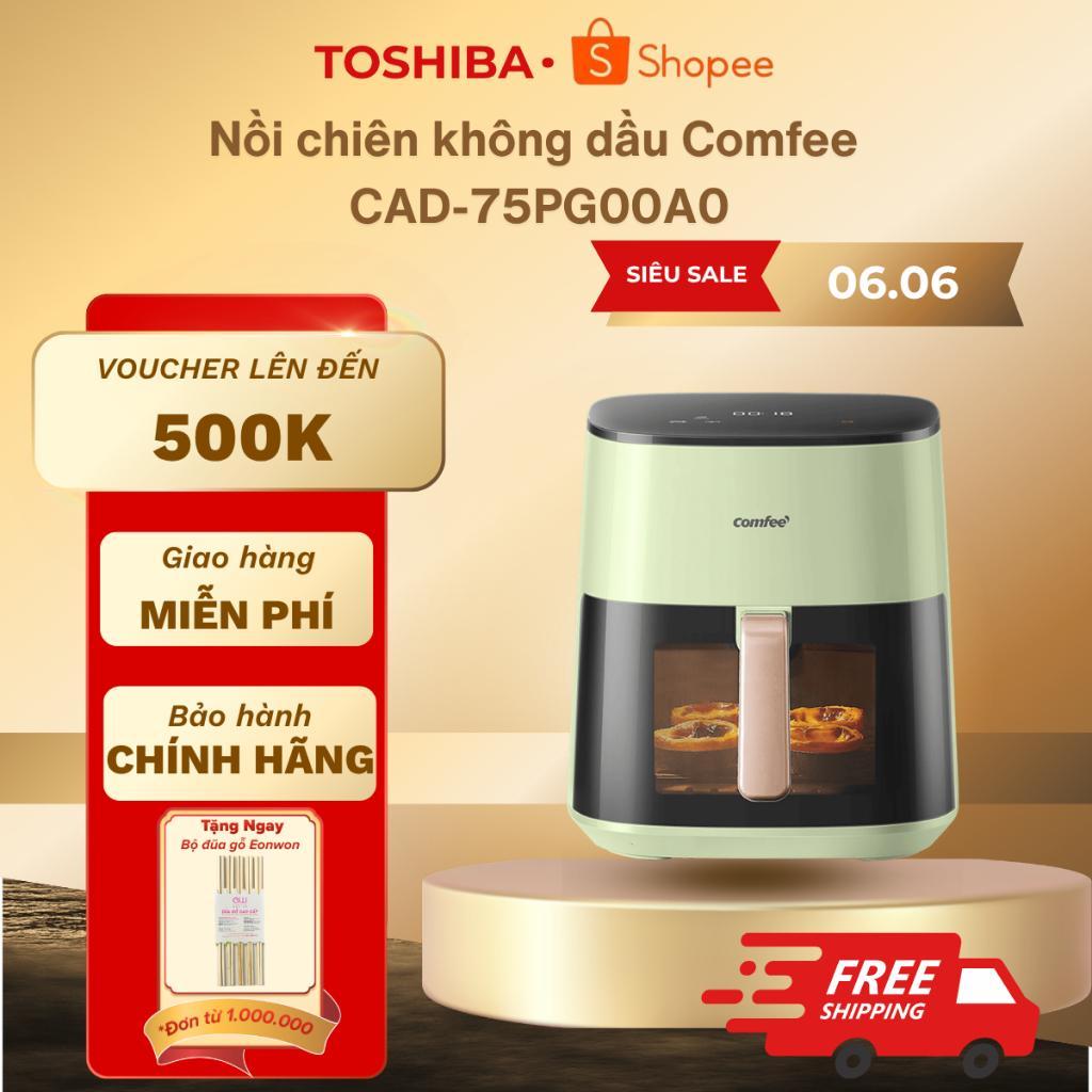 Nồi chiên không dầu Comfee CAD-75PG00A0-7,5L-Lòng nồi chống dính-Menu 10 món cài sẵn-Bảo hành 12TH