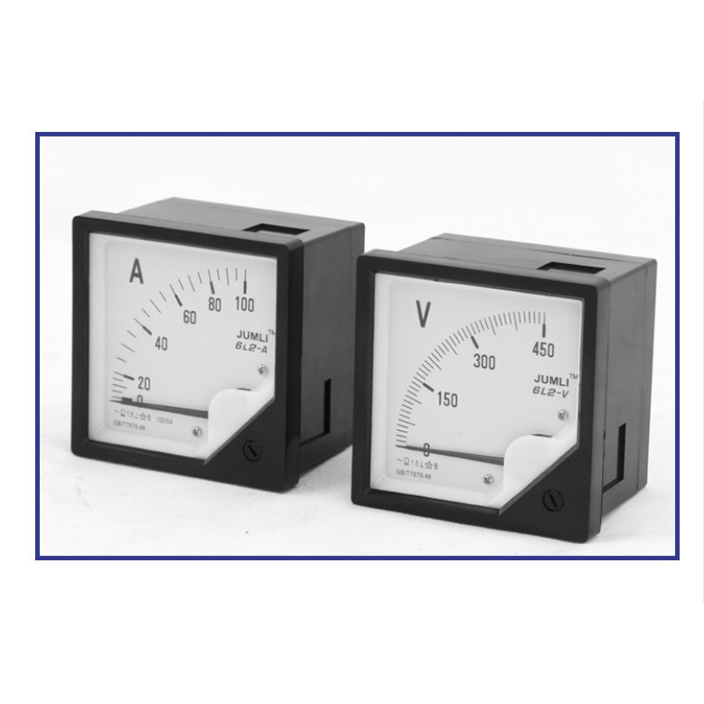 6L2 42L6 Con trỏ Loại AC Ampe kế Vôn kế 450V Tủ điện Đầu đồng hồ đo Hertz Đồng hồ đo công suất KW