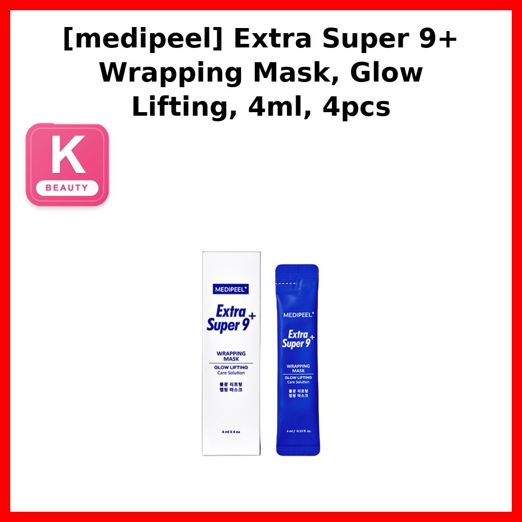[medipeel] Mặt nạ gói Extra Super 9 +, Nâng phát sáng, 4ml, 4 cái / Mặt nạ Hàn Quốc / Nâng phát sáng