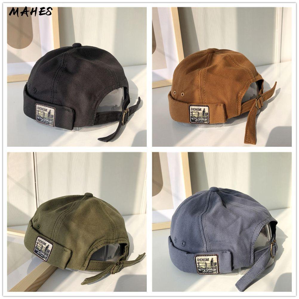 MAHES Dome Melon, Bonnet Beanies Màu Sắc Hợp Thời Trang Nam Docker Cap, Cotton Thời Trang Retro Có T