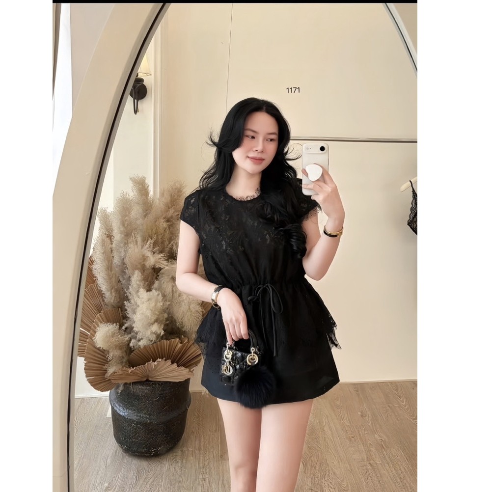set áo ren tay hến, chân vây tafta bigsize
