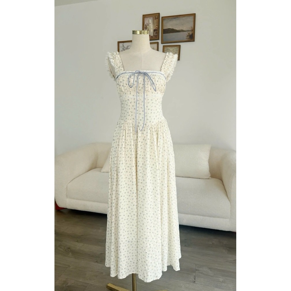[PASS - NEW 100%] Clothes Bar – Đầm hoạ tiết hoa nhí dáng dài Mina Dress – Soft Field