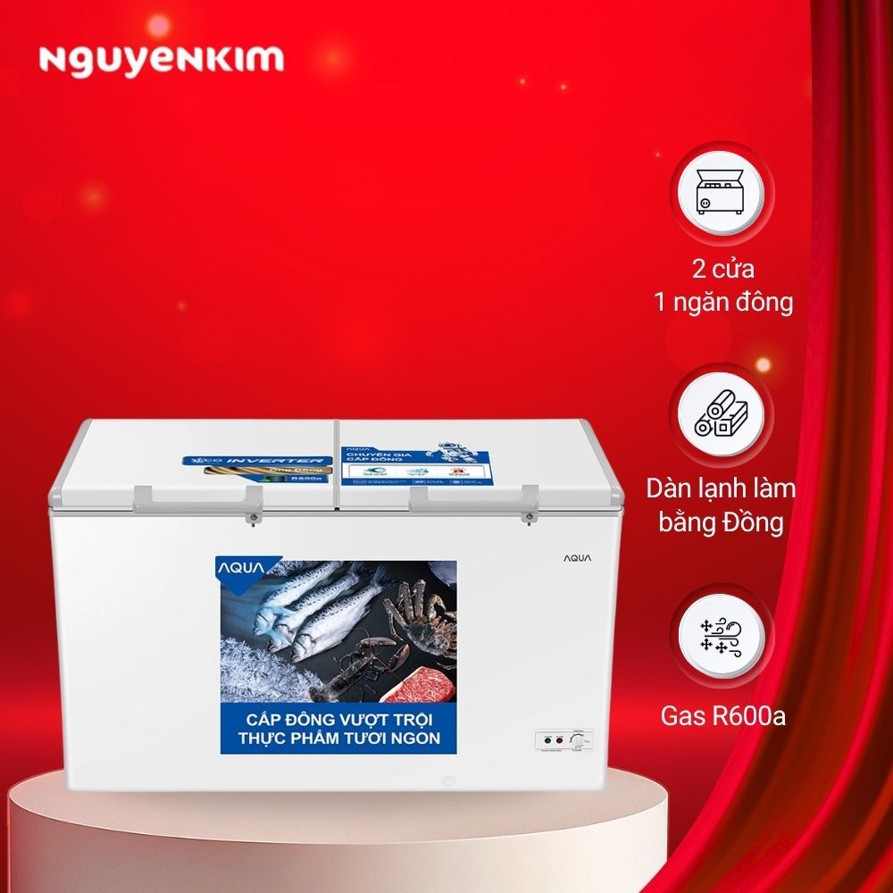 Tủ đông Aqua Inverter 425 lít AQF-C5701E
