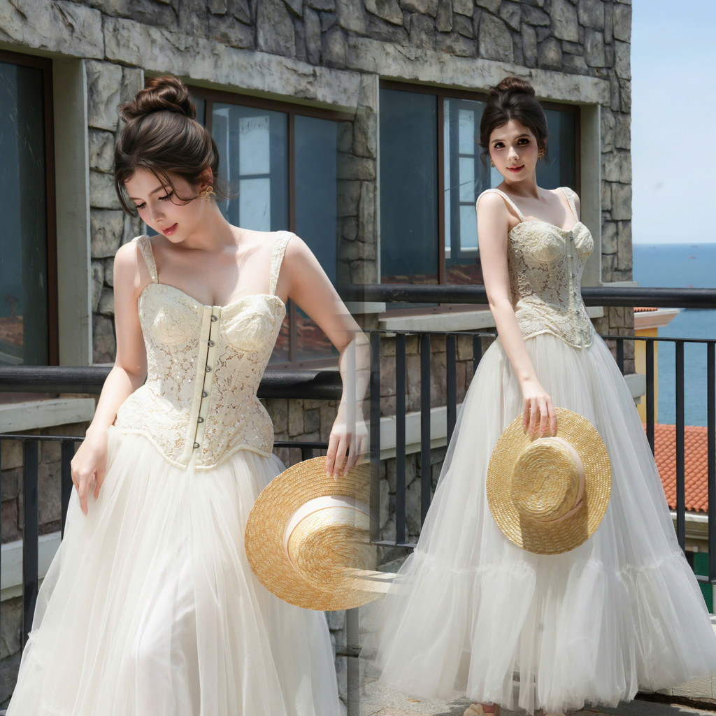 Bel Ange - Áo croset ren kim sa Lumiere Lace Croset