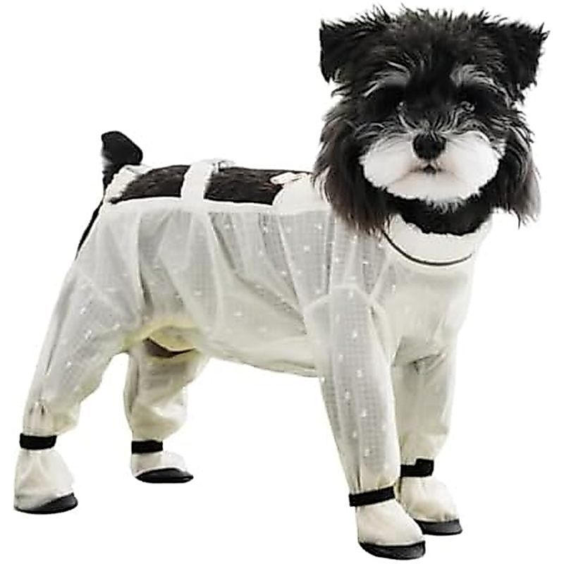 r Dogs, Dog Suspenders Boots, Waterproof Protective Dog Clothing, Medium Size, Jacquard Chiffon Wate