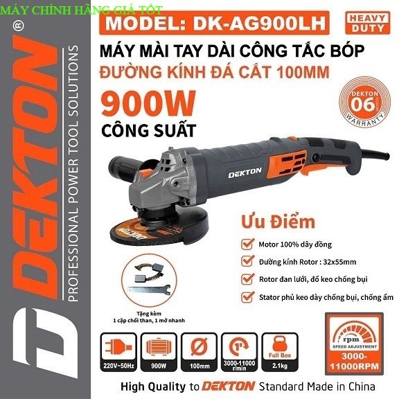 Máy Mài cấm tay Dekton DK-AG900LH Chính Hãng dekton MÁY CHÍNH HÃNG GT