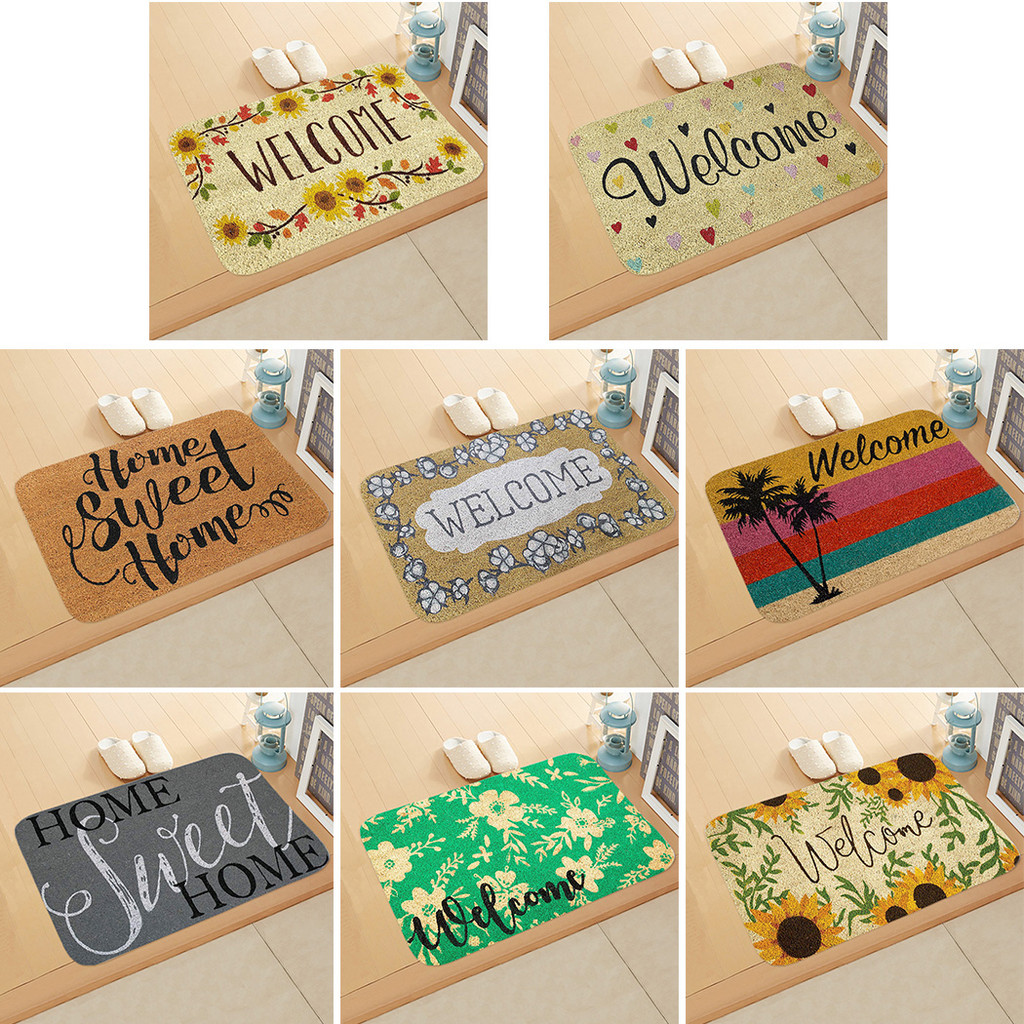 Doormat Welcome For New Door Entrance Home Hall Kitchen Absorbent Covering Rugs Door Mat 40*60cm