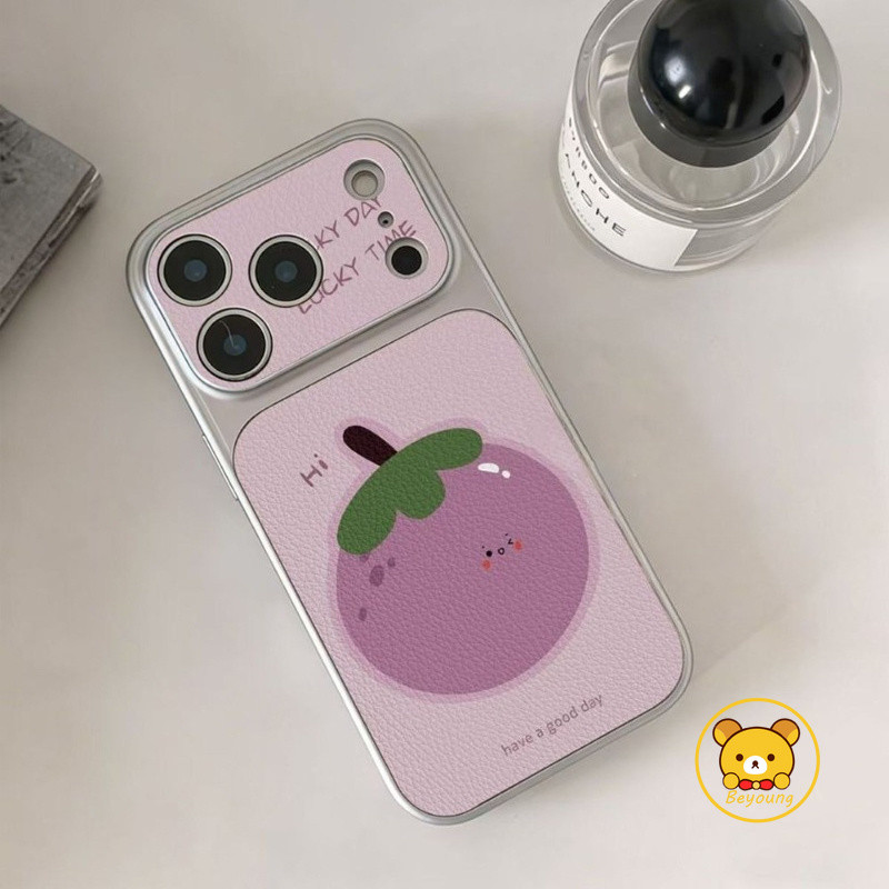 Ốp điện thoại hoạt hình cà tím cho OPPO Reno 16 Find X9 Ultra X9S K15 A16E A16K A6S A7X A77 A77S A57