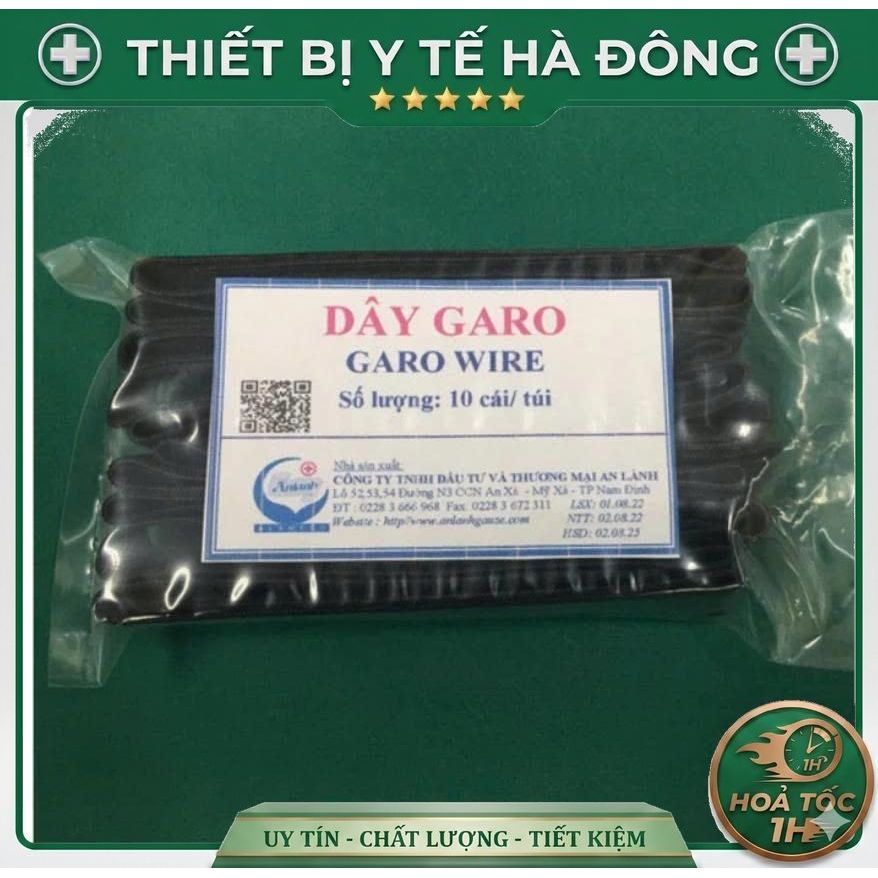 ( 10 dây ) Dây Garo y tế An Lành ( màu đen )