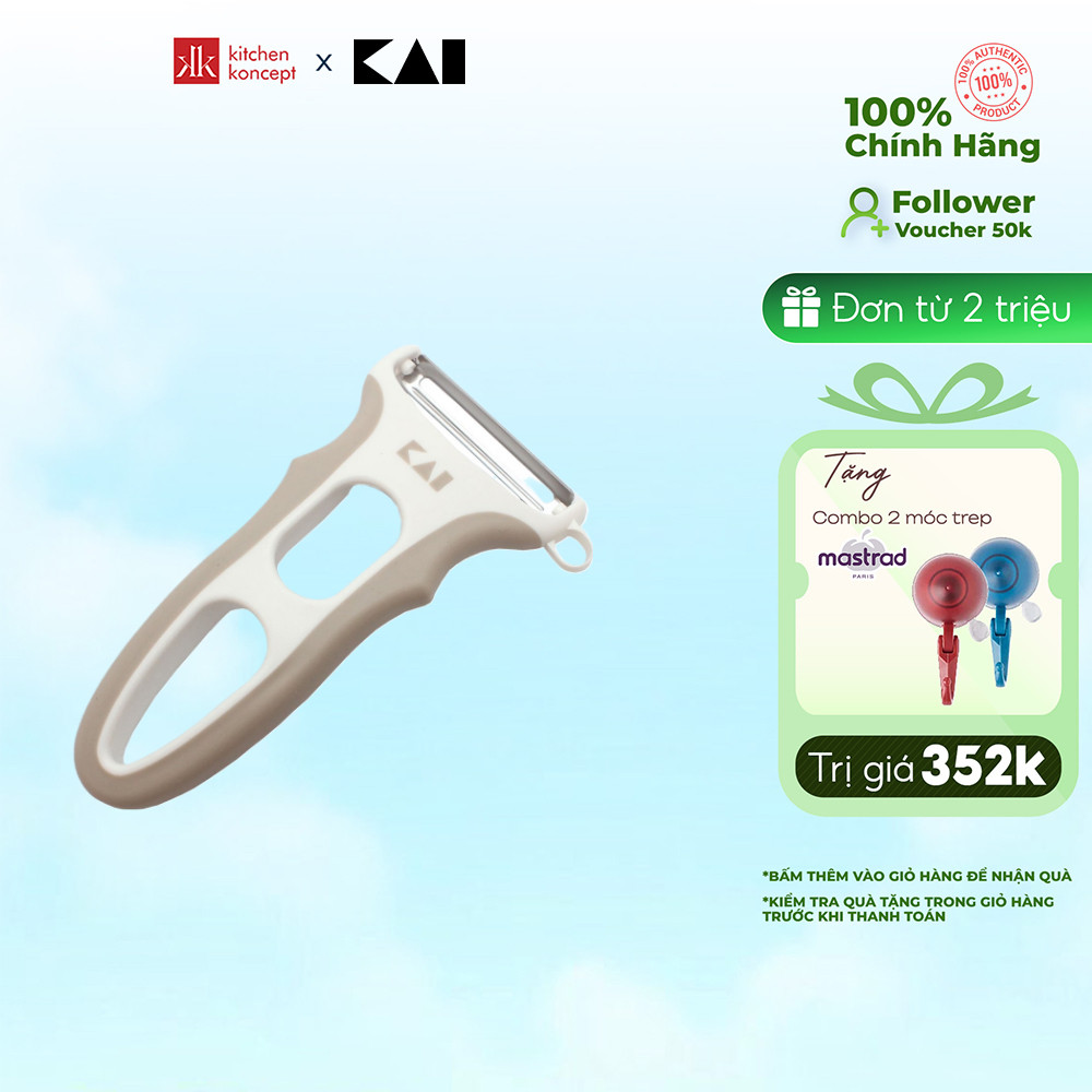 Dao nạo gọt rau củ quả inox House Select KAI - Bào Chữ Y