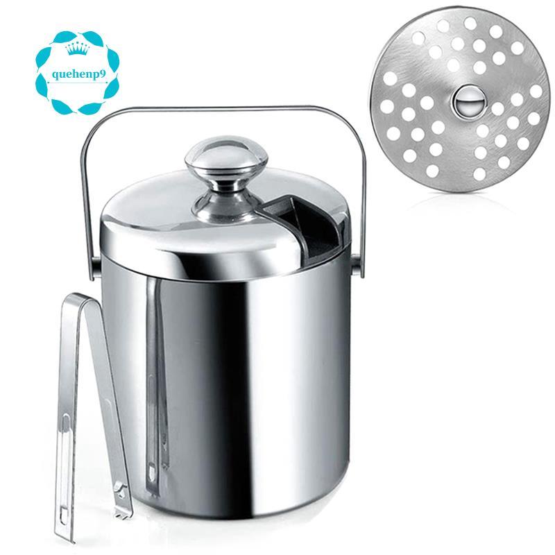 Xô đá có nắp, Xô đá hai lớp có nắp, bằng thép không gỉ, Xô đá cách nhiệt 1,3 lít
