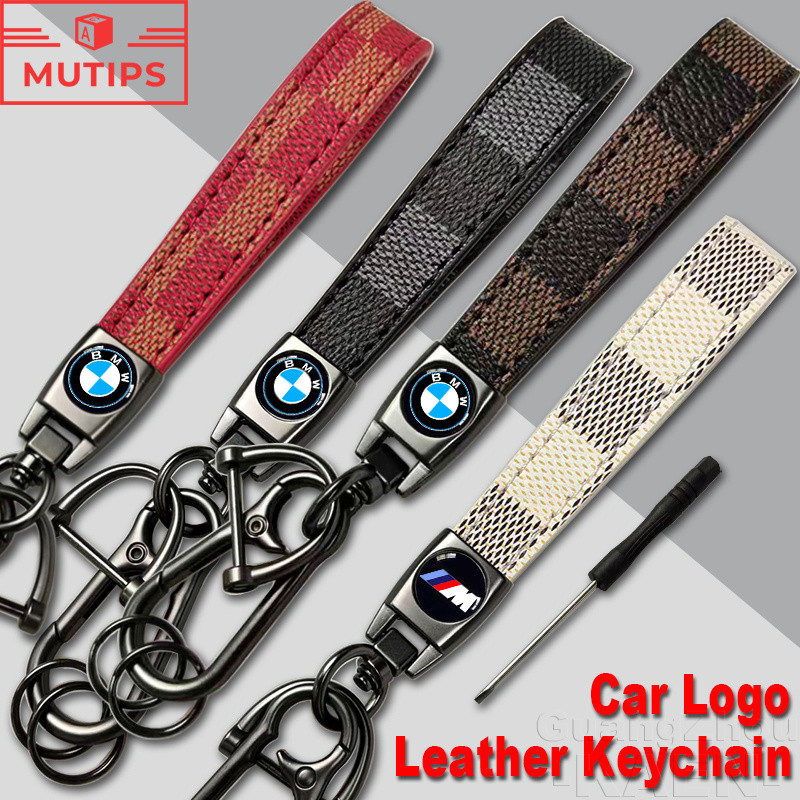 Xe BMW Logo Da Móc Khóa Thời Trang Chìa Khóa Xe Máy Móc Khóa Dành Cho X5 G05 F15 E53 Z4 E89 E85 F20 