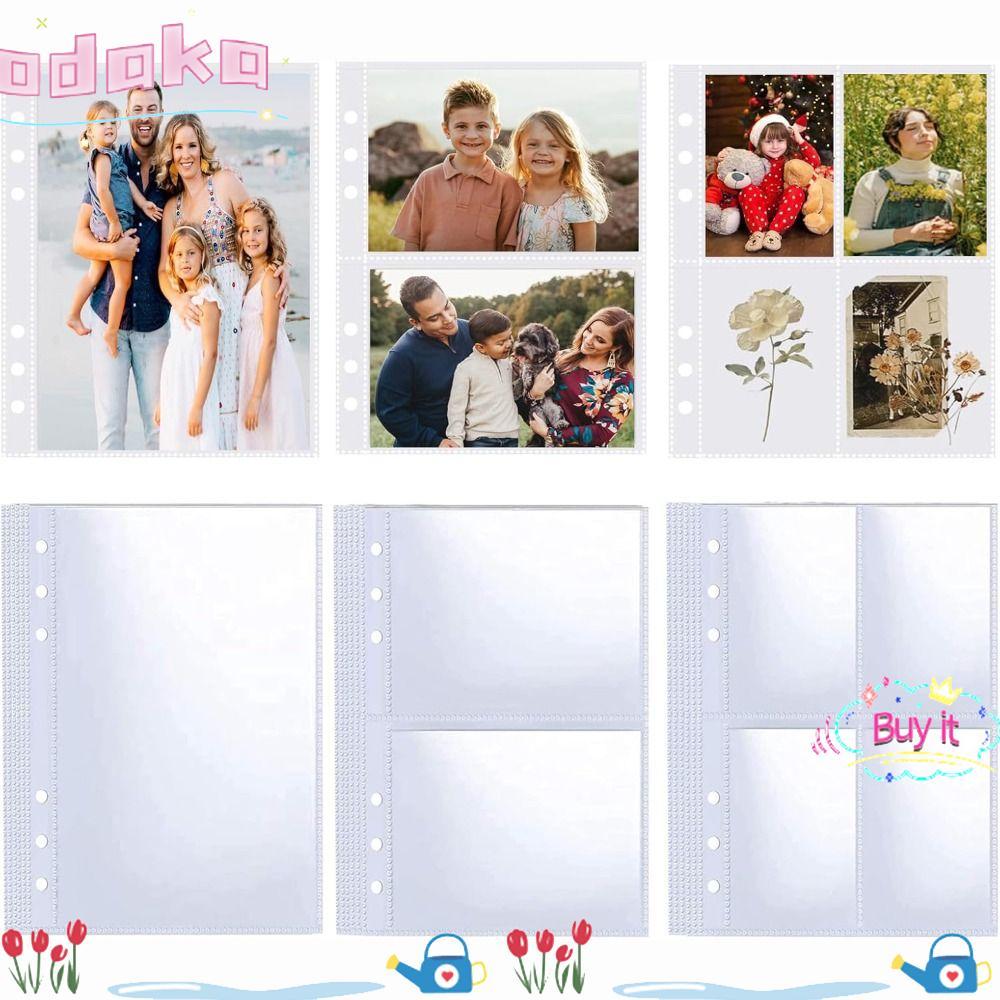 ODAKA Photocard Binder, 6 Ring Multi-Pockets Photocard Tay áo, Kpop Photocard Binder A5 Size Album Ả