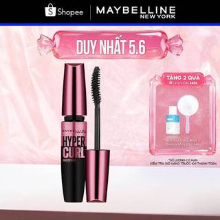Mascara Dài Mi và Cong Mi Maybelline New York Hyper Curl Waterproof Chuốt Mi Đen Hiệu Quả Không Lem Không Trôi 9.2ml